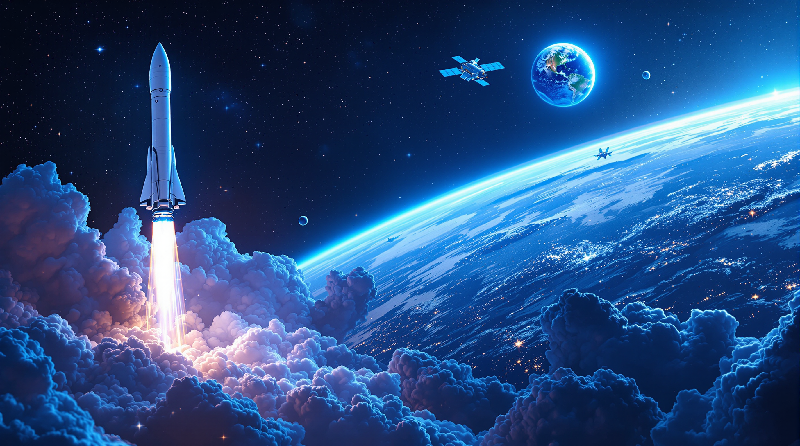 Space technology background